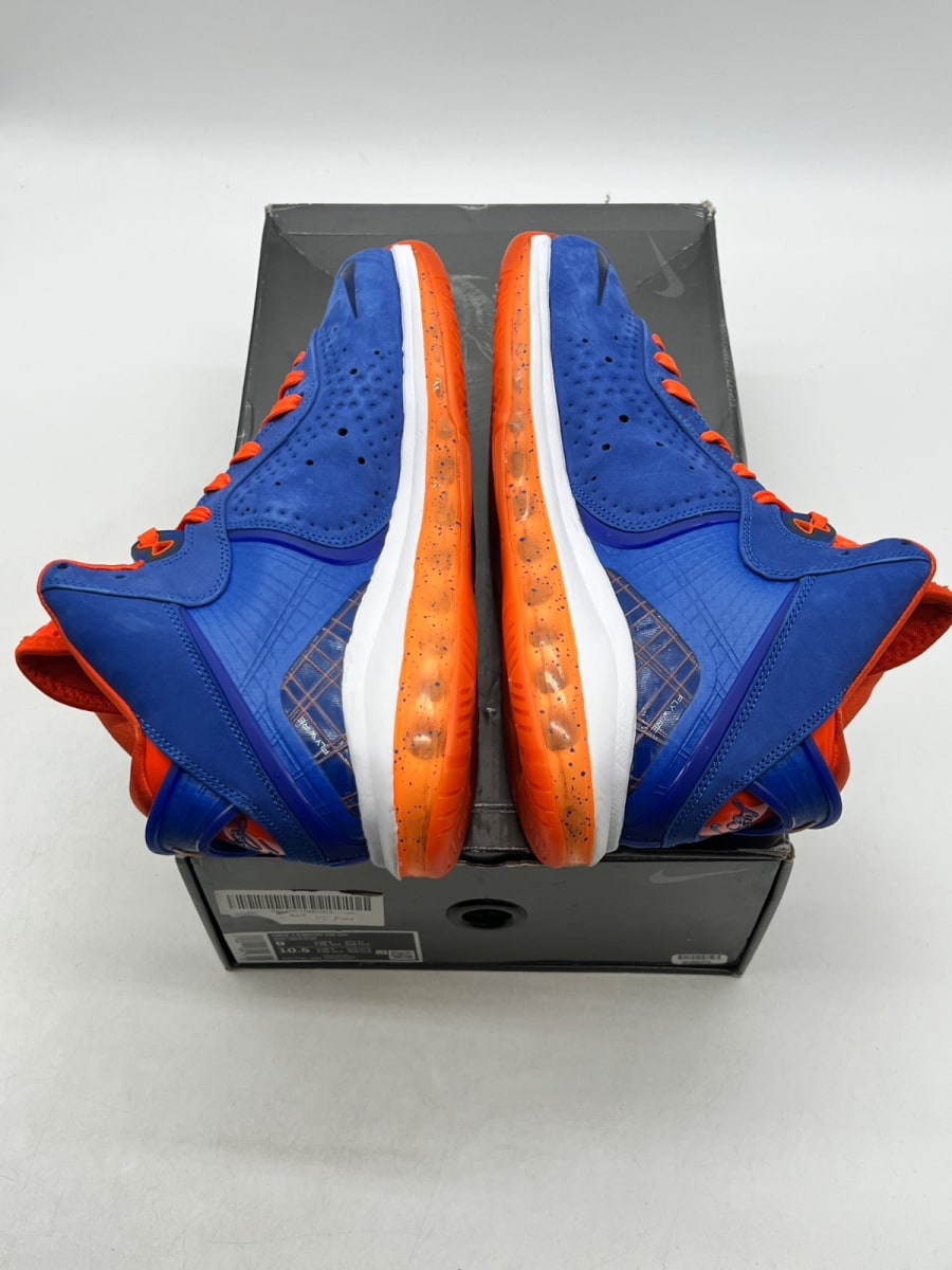 Nike LeBron 8 Hardwood Classic (2021) 9 (Lightly Worn Pre-Owned)NikeVarsity Royal/Orange Blaze-Total Orange-White - Image 9