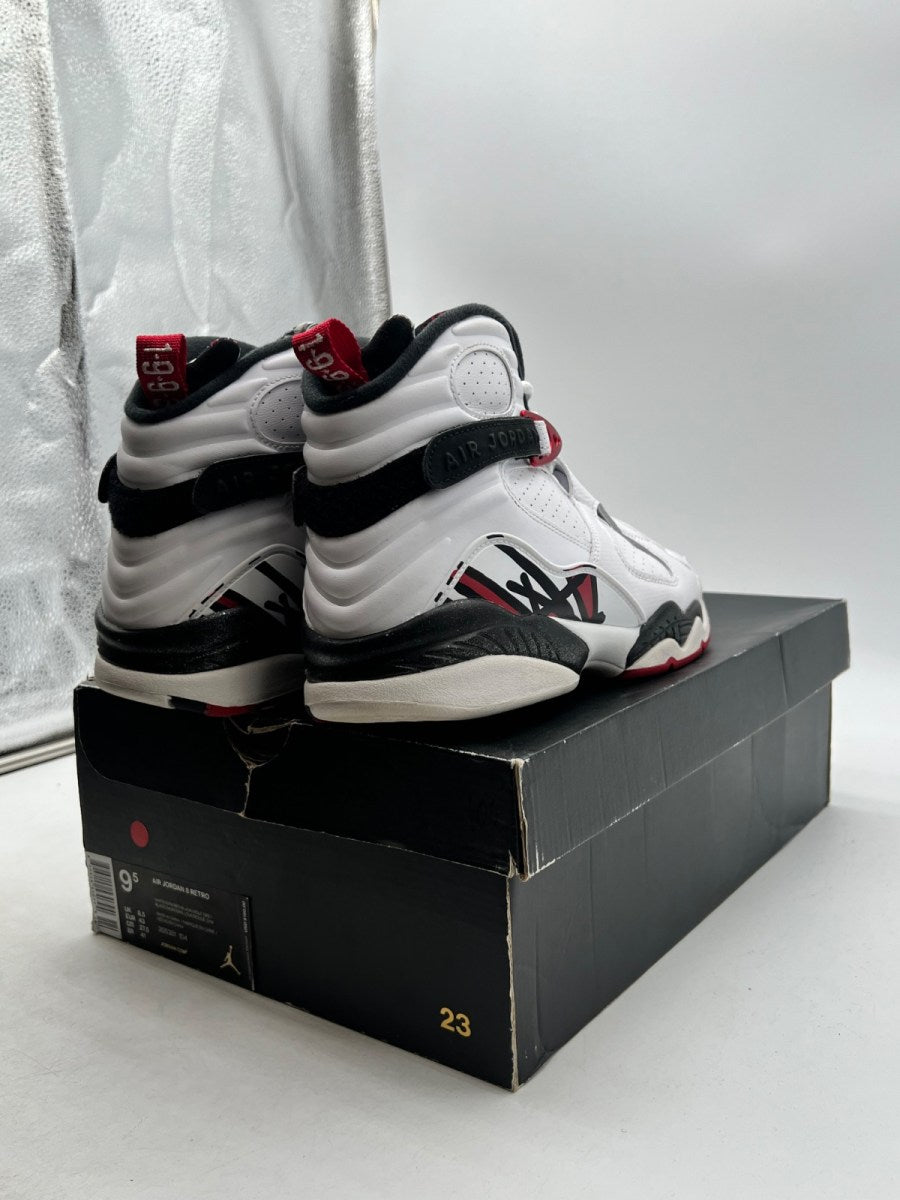 Jordan 8 Retro Alternate 9.5 (Moderately Worn Pre-Owned)JordanWhite/Gym Red-Black-Wolf Grey - Image 3