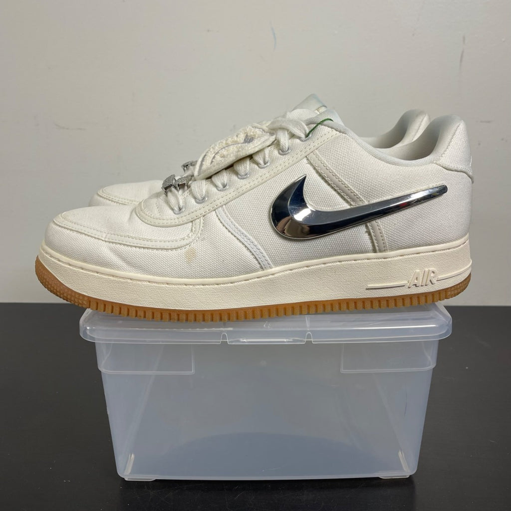 Nike Air Force 1 Low Travis Scott Sail 11.5 (Moderately Worn Pre-Owned)NikeSail/Sail-Gum Light Brown - Image 3