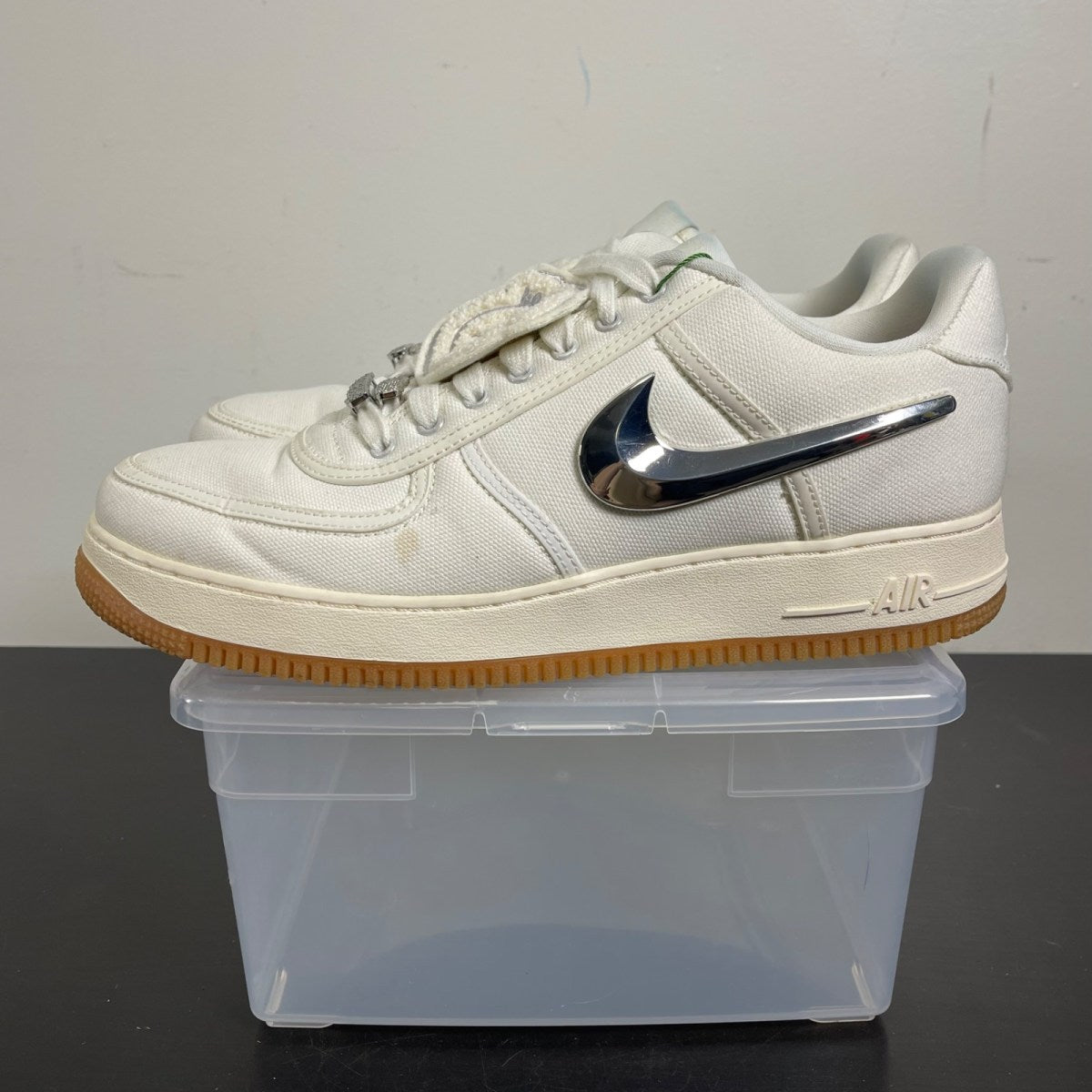 Nike Air Force 1 Low Travis Scott Sail 11.5 (Moderately Worn Pre-Owned)NikeSail/Sail-Gum Light Brown - Image 3