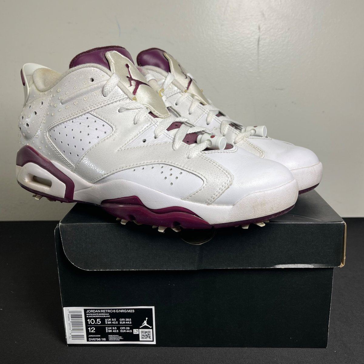Jordan 6 Retro Low Golf NRG Bordeaux (Size 10.5) - aux