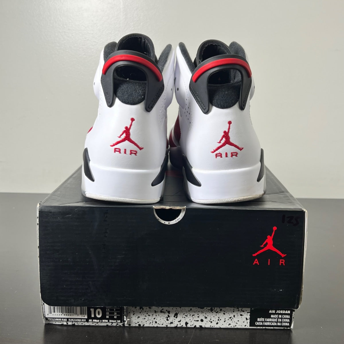 Jordan 6 Retro Carmine (2014) 10 (Lightly Worn Pre-Owned)JordanWhite/Carmine-Black - Image 4