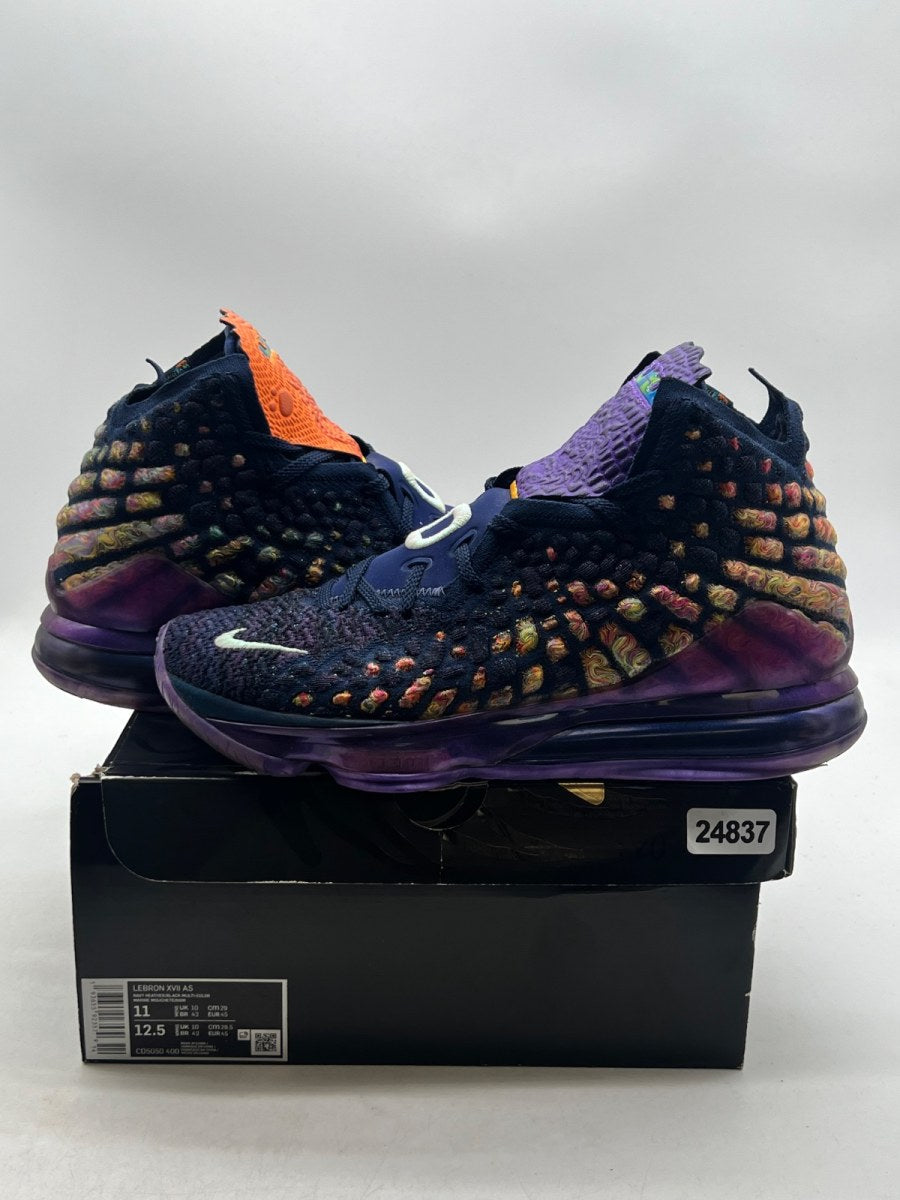 Nike LeBron 17 Monstars 11 (Lightly Worn Pre-Owned)NikeNavy Heather/Multi-Color-Black - Image 1
