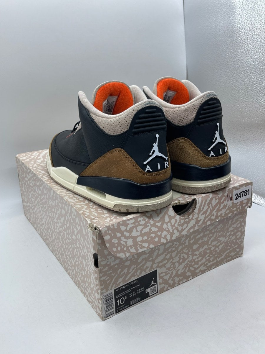 Jordan 3 Retro Desert Elephant 10.5 (Moderately Worn Pre-Owned)JordanBlack/Rush Orange/Fossil Stone/Sail - Image 4