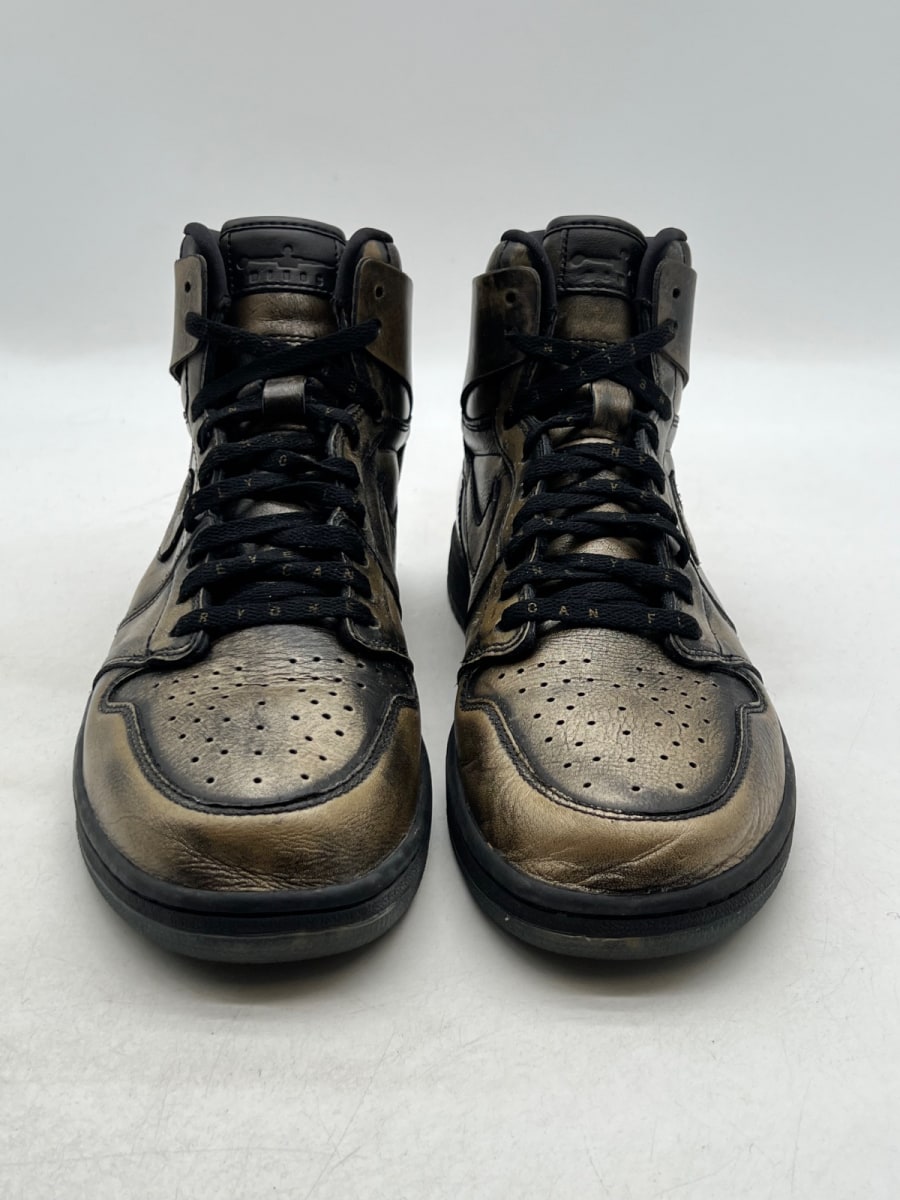 Jordan 1 Retro High OG Wings 13 (Lightly Worn Pre-Owned)JordanBlack/Black-Metallic Gold - Image 2