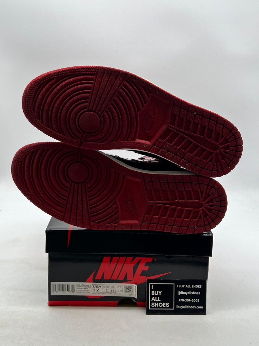 Jordan 1 Retro High OG Patent Bred 12 (Moderately Worn Pre-Owned) - Image 8