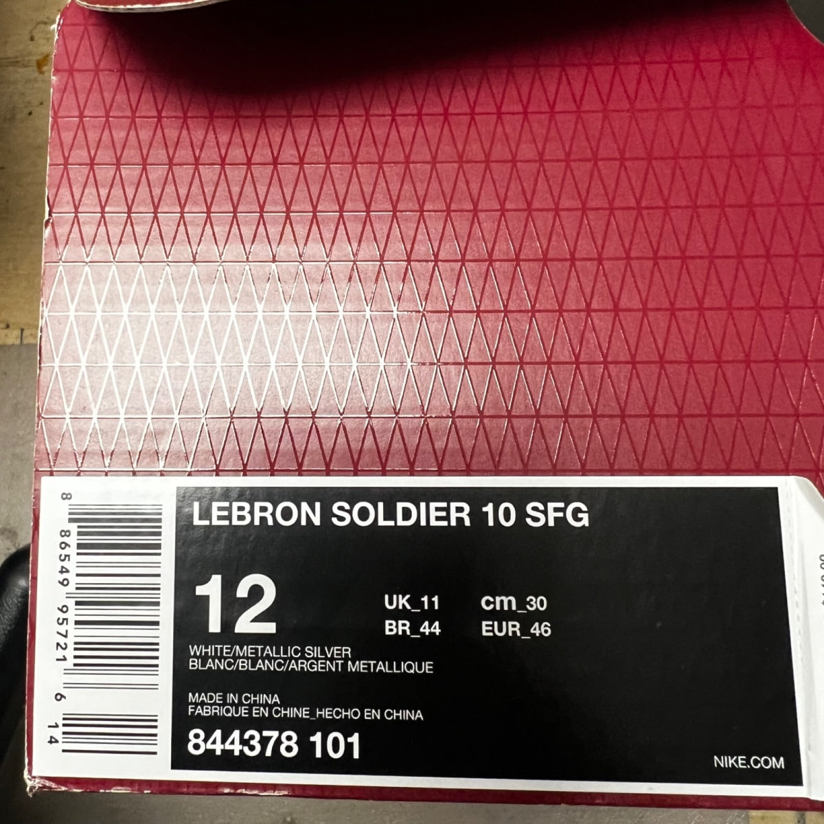 Nike LeBron Zoom Soldier 10 Strive For Greatness 12 (New Pre-Owned)NikeWhite/Metallic Silver-White - Image 7