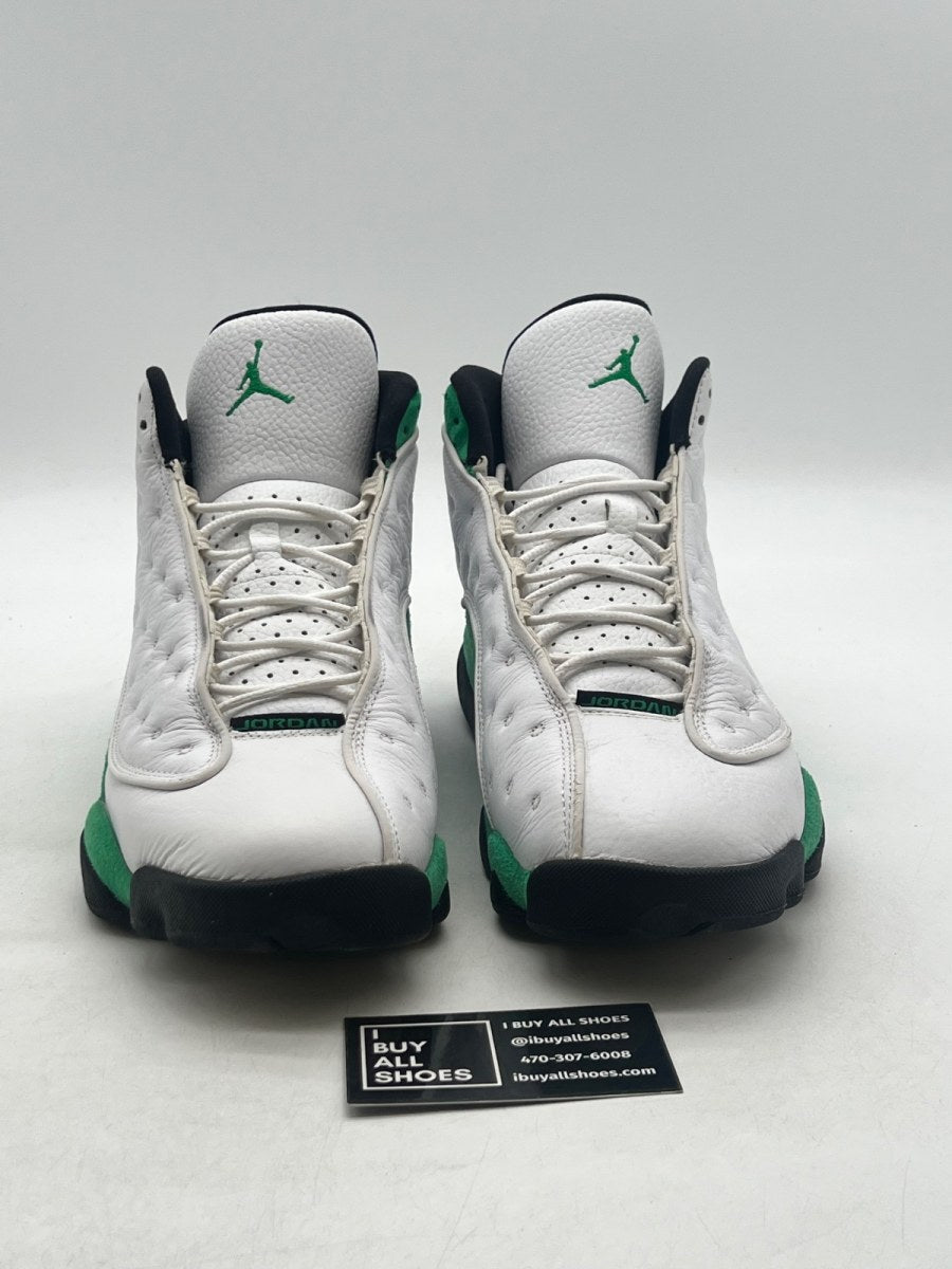 Jordan 13 Retro White Lucky Green 11 (Moderately Worn Pre-Owned) - Image 2