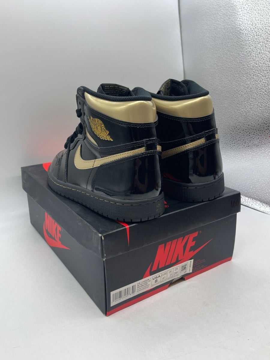 Jordan 1 Retro High Black Metallic Gold (2020) 8 (Moderately Worn Pre-Owned)JordanBlack/Black-Metallic Gold - Image 4
