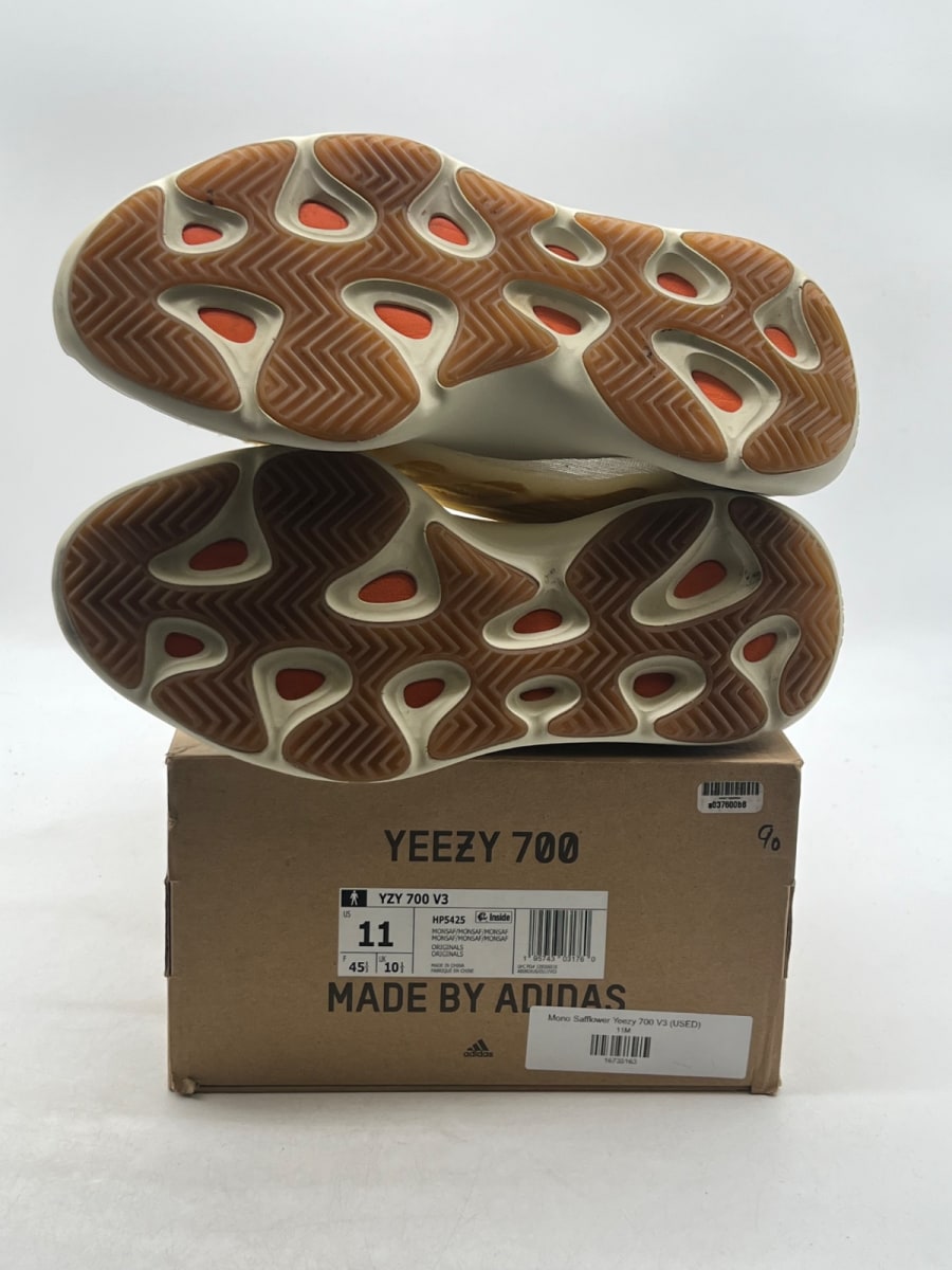 adidas Yeezy 700 V3 Mono Safflower 11 (Lightly Worn Pre-Owned) - Image 7