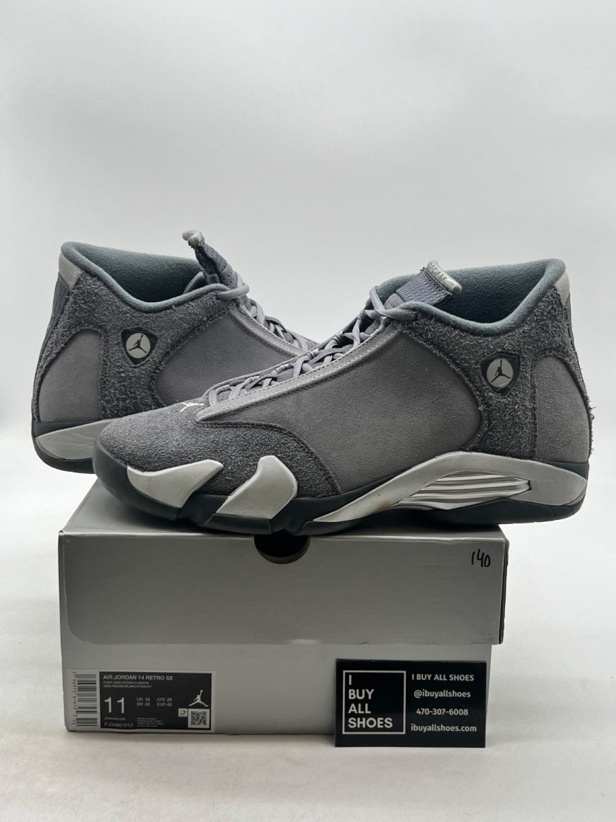 Jordan 14 Retro Flint Grey 11 (Lightly Worn Pre-Owned) - Image 1