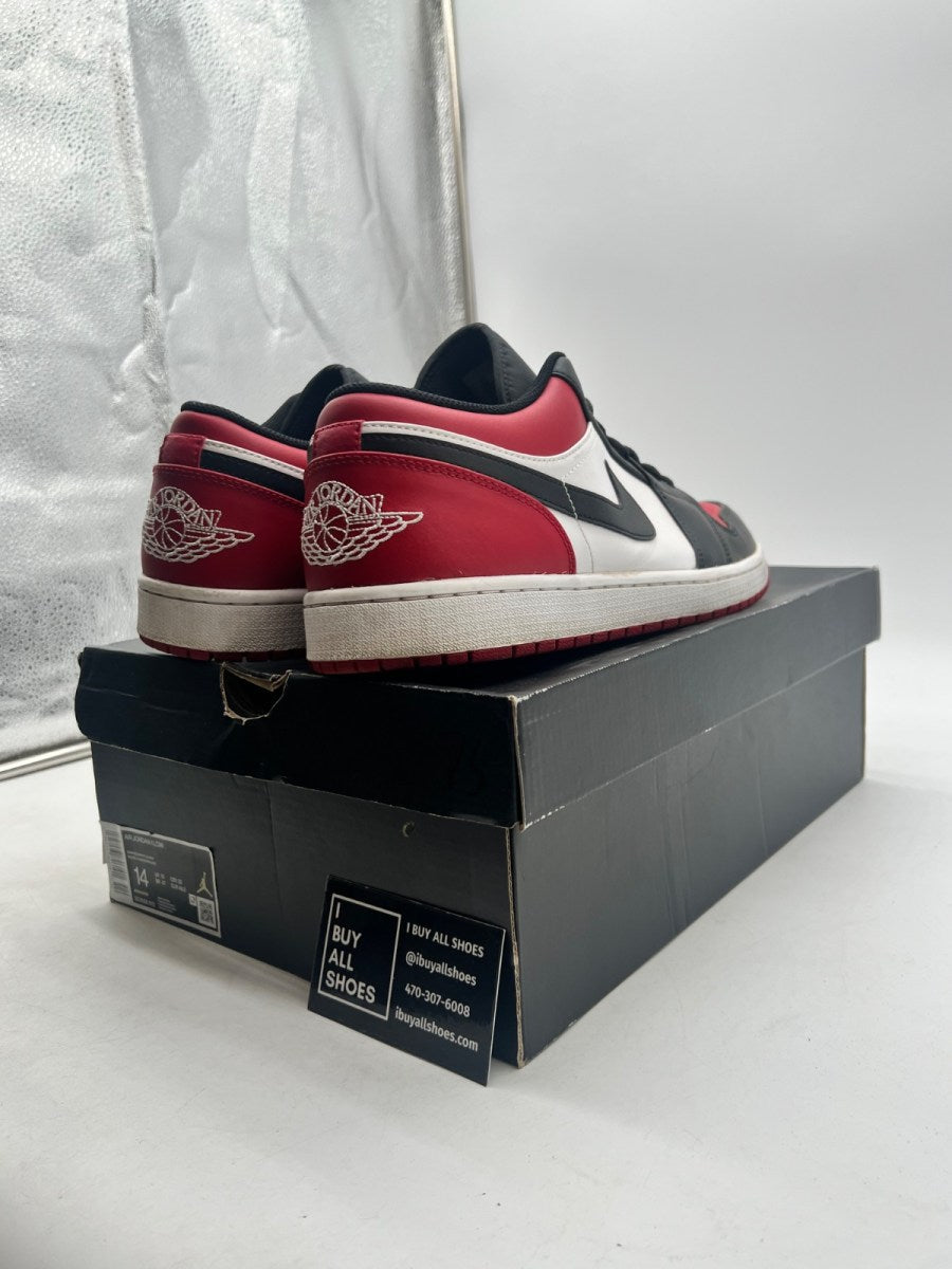 Jordan 1 Low Bred Toe 14 (Lightly Worn Pre-Owned) - Image 5