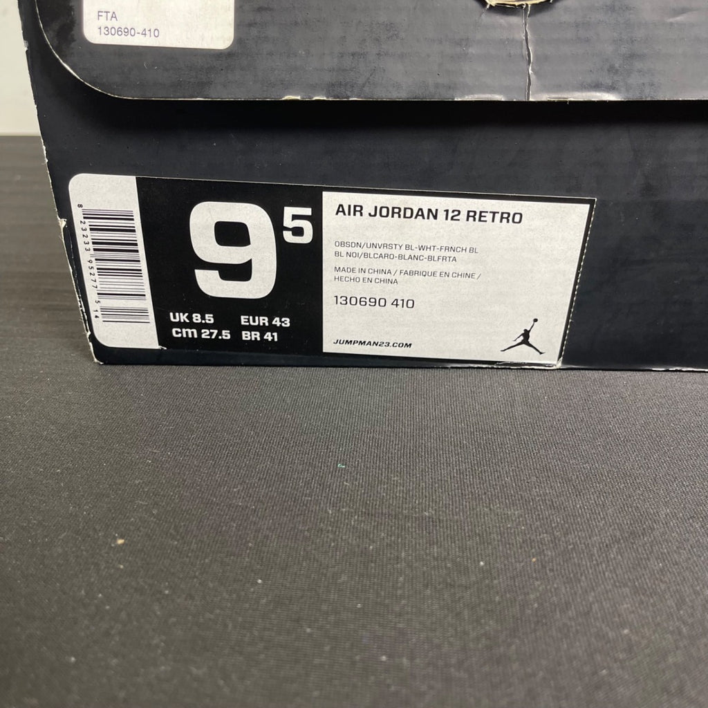 Jordan 12 Retro Obsidian (2012) 9.5 (Moderately Worn Pre-Owned)JordanObsidian/White-French Blue-University Blue - Image 7