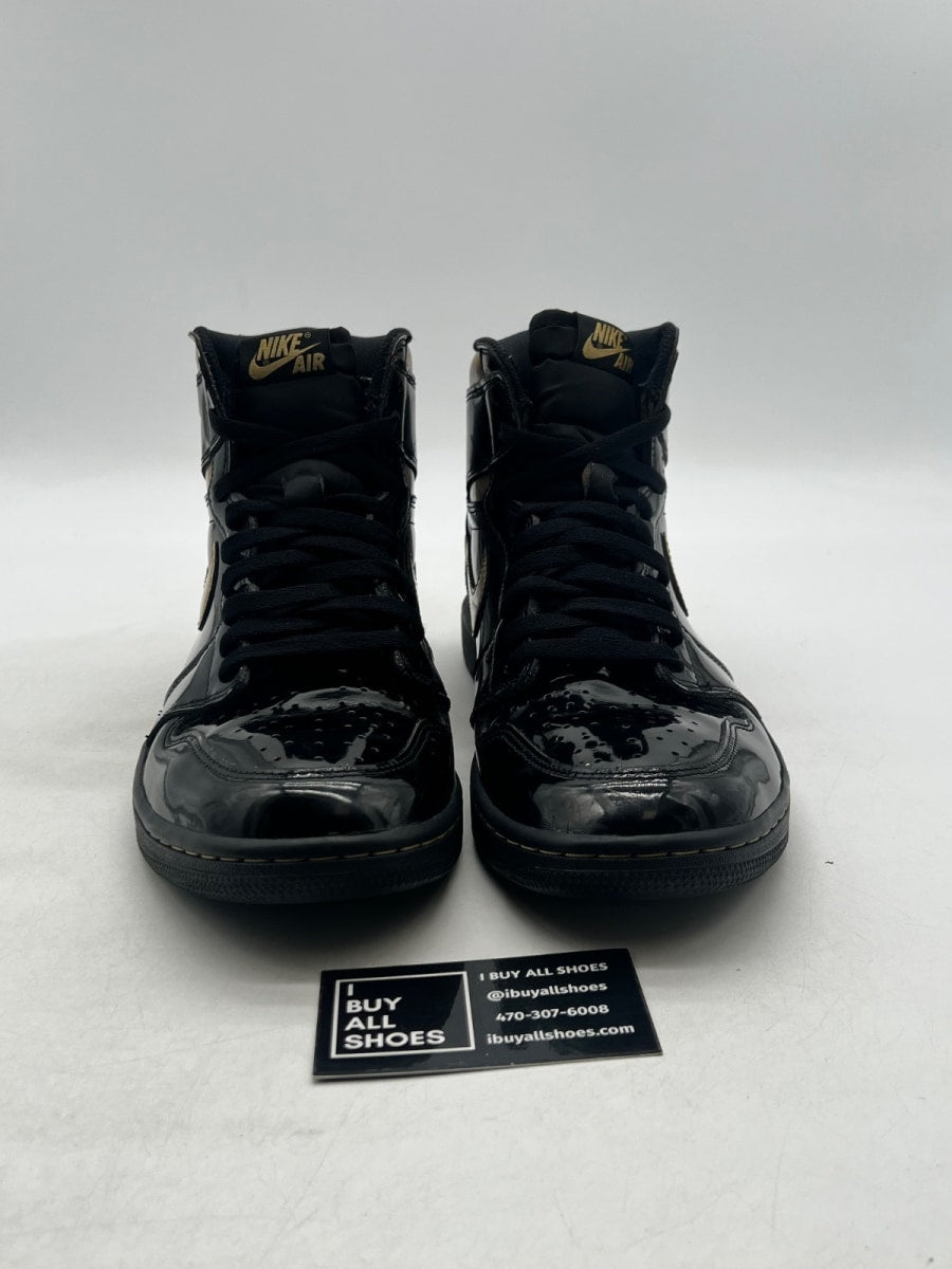 Jordan 1 Retro High Black Metallic Gold (2020) 11.5 (Moderately Worn Pre-Owned) - Image 2