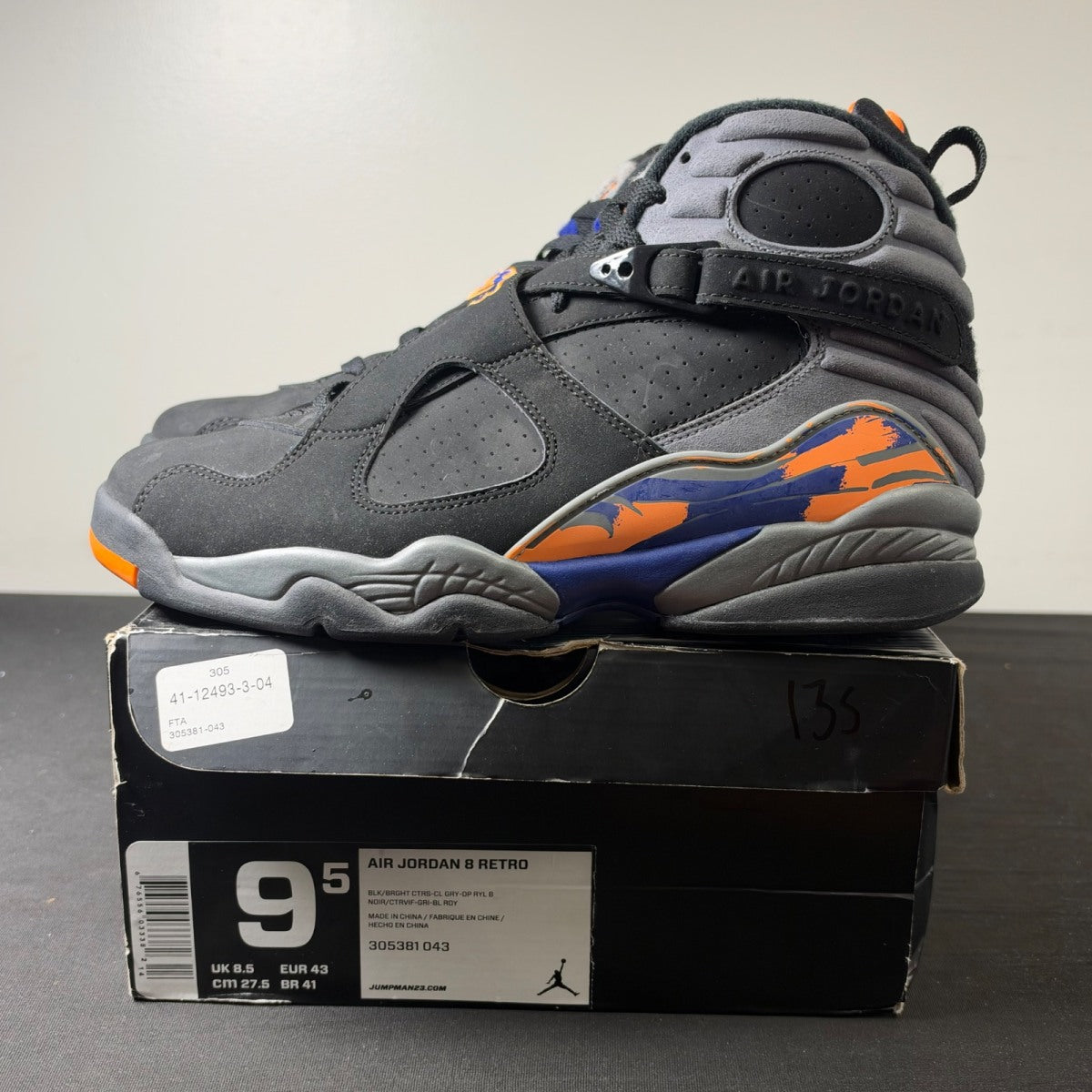 Jordan 8 Retro Phoenix Suns (Size 9.5) - Image 3