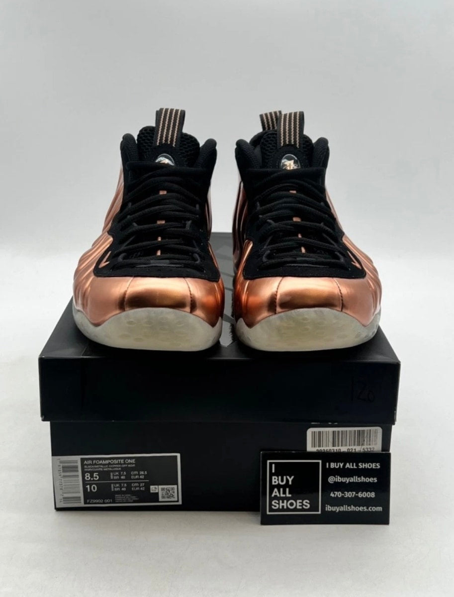Nike Air Foamposite One Copper (2024) 8.5 (Lightly Worn Pre-Owned)NikeBlack/Metallic Copper/Off Noir - Image 2