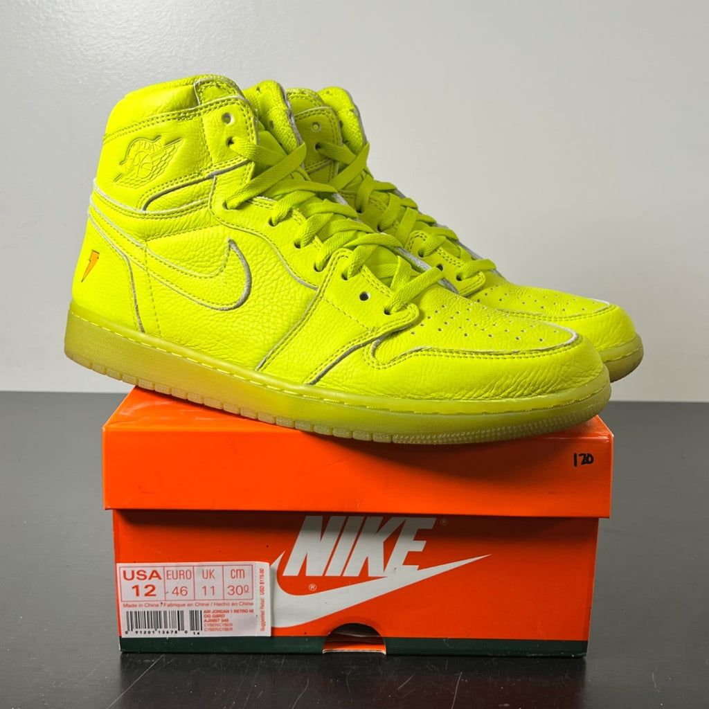 Jordan 1 Retro High Gatorade Cyber 12 (Lightly Worn Pre-Owned)JordanCyber/Cyber - Image 1