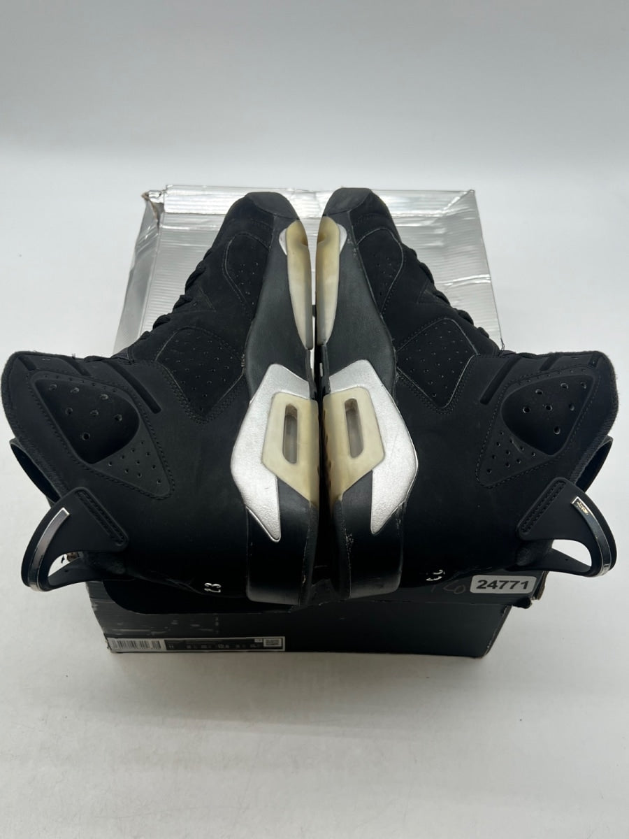 Jordan 6 Retro Chrome 11 (Moderately Worn Pre-Owned)JordanBlack/Black/Metallic Silver - Image 9