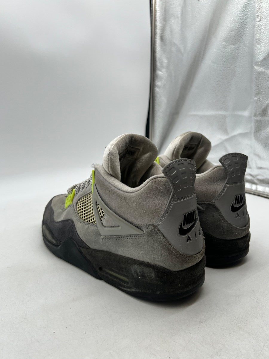 Jordan 4 Retro SE 95 Neon 13 (Heavily Worn Pre-Owned)JordanCool Grey/Volt-Wolf Grey-Anthracite - Image 4
