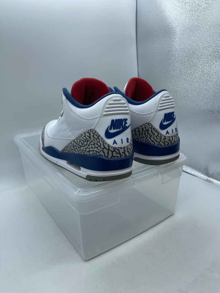 Jordan 3 Retro True Blue (2016) 8 (Moderately Worn Pre-Owned)JordanWhite/True Blue-Varsity Red - Image 4