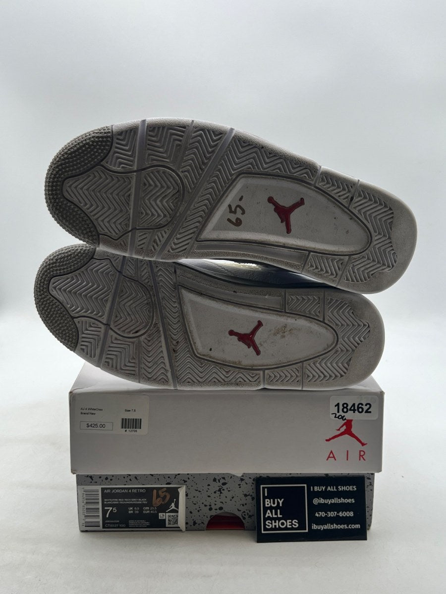Jordan 4 Retro White Oreo (2021) 7.5 (Lightly Worn Pre-Owned) - Image 8