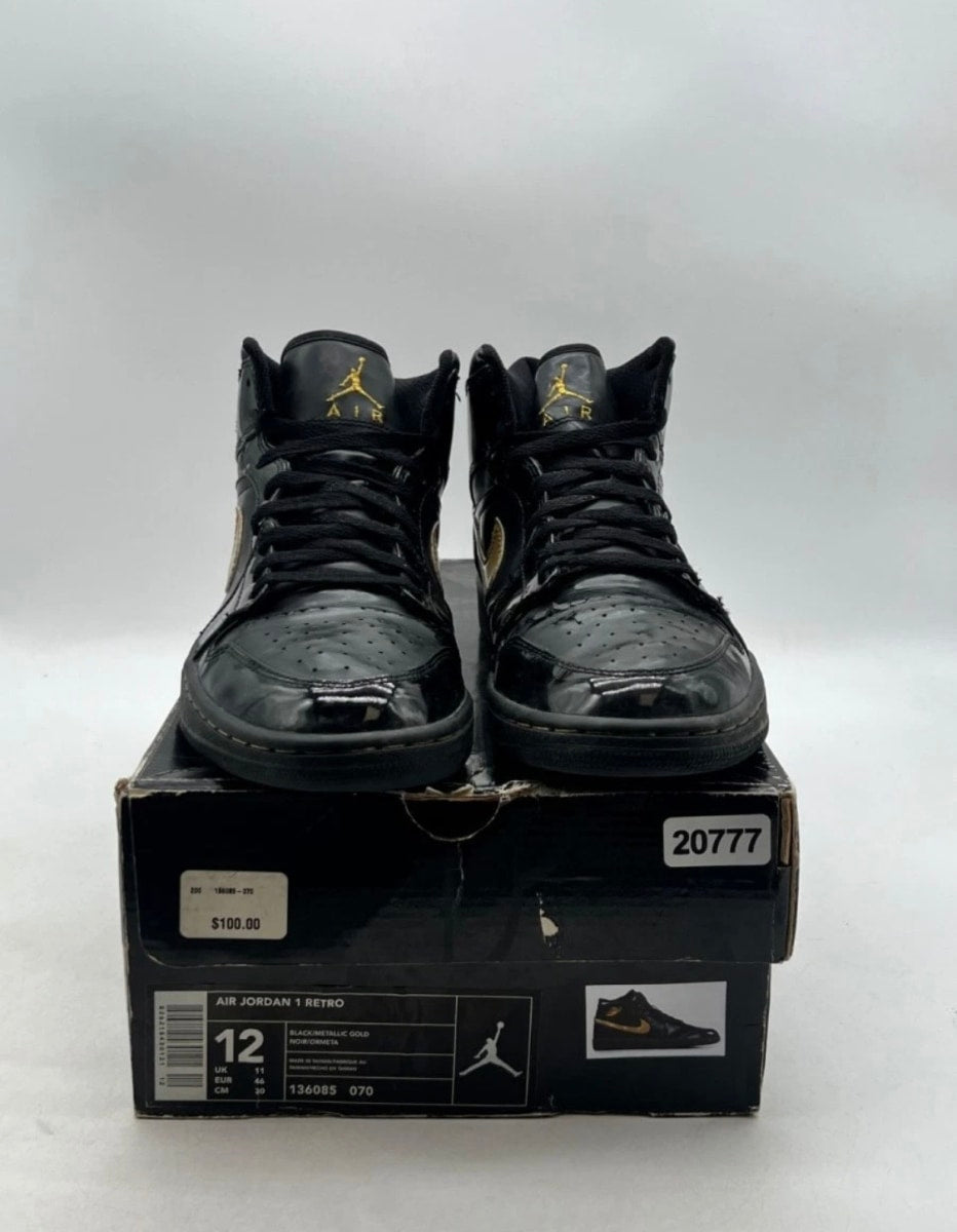Jordan 1 Retro Black Metallic Gold (2003) 12 (Moderately Worn Pre-Owned)JordanBlack/Metallic Gold - Image 2