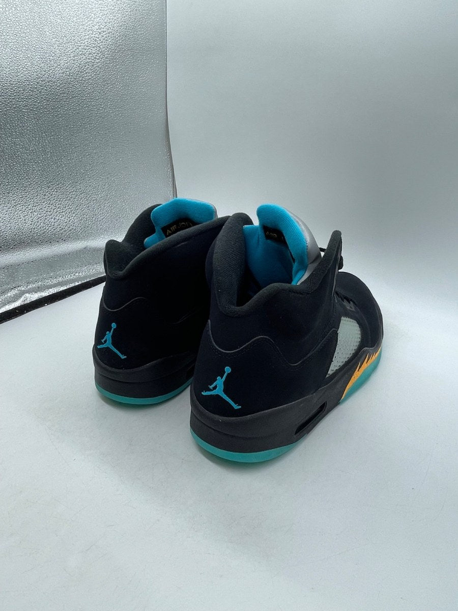 Jordan 5 Retro Aqua 14 (Moderately Worn Pre-Owned)JordanBlack/Aquatone/Taxi - Image 5