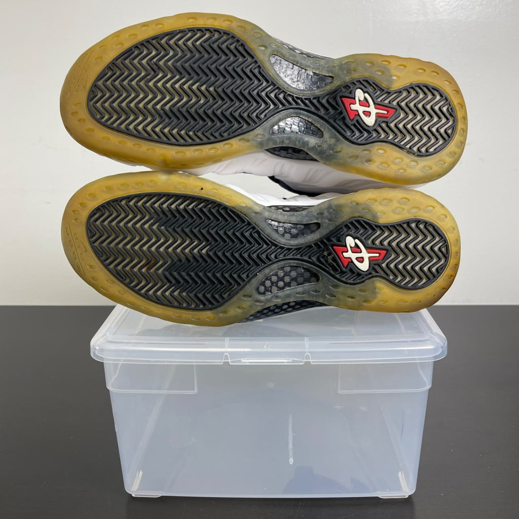 Nike Air Foamposite One Olympic 10 (Moderately Worn Pre-Owned)NikeObsidian/University Red-Metallic Gold-White - Image 5