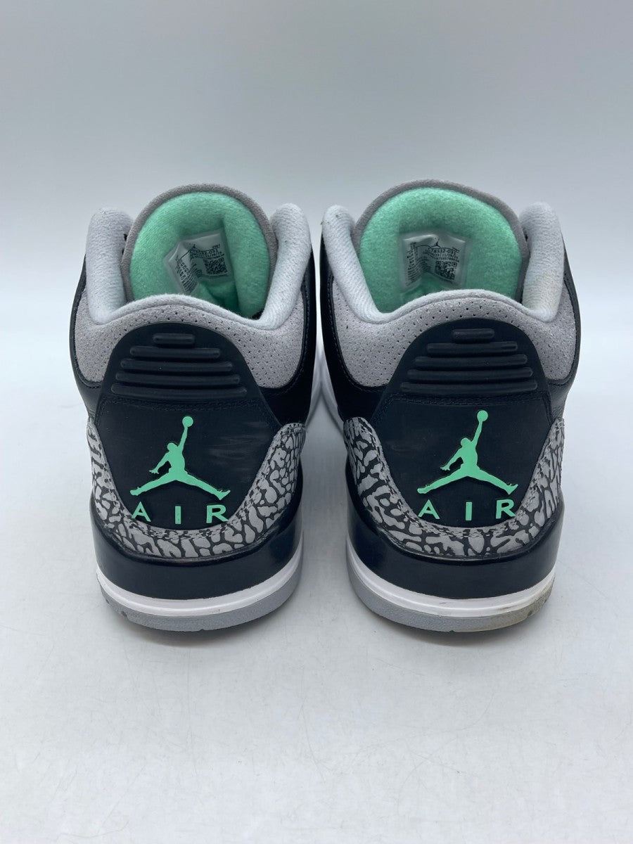 Jordan 3 Retro Green Glow 11 (Moderately Worn Pre-Owned)JordanBlack/Green Glow/Wolf Grey/White - Image 3