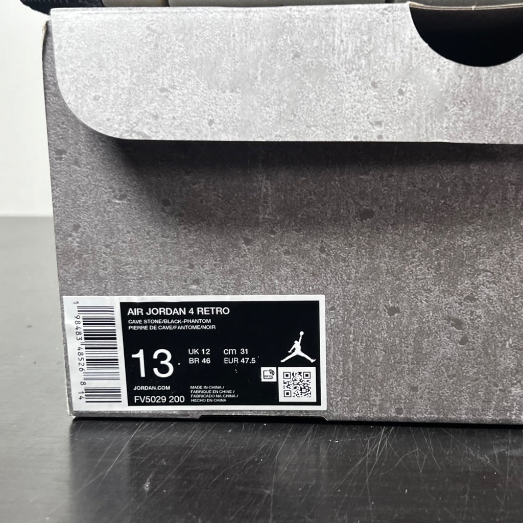 Jordan 4 Retro Cave Stone 13 (Moderately Worn Pre-Owned)JordanCave Stone/Black/Moon Particle - Image 4