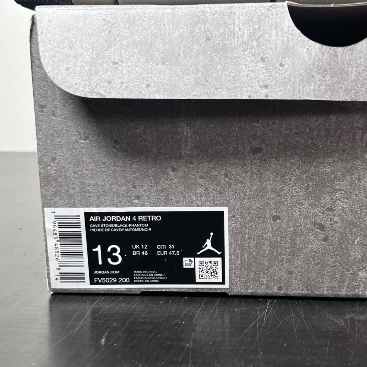 Jordan 4 Retro Cave Stone 13 (Moderately Worn Pre-Owned)JordanCave Stone/Black/Moon Particle - Image 4