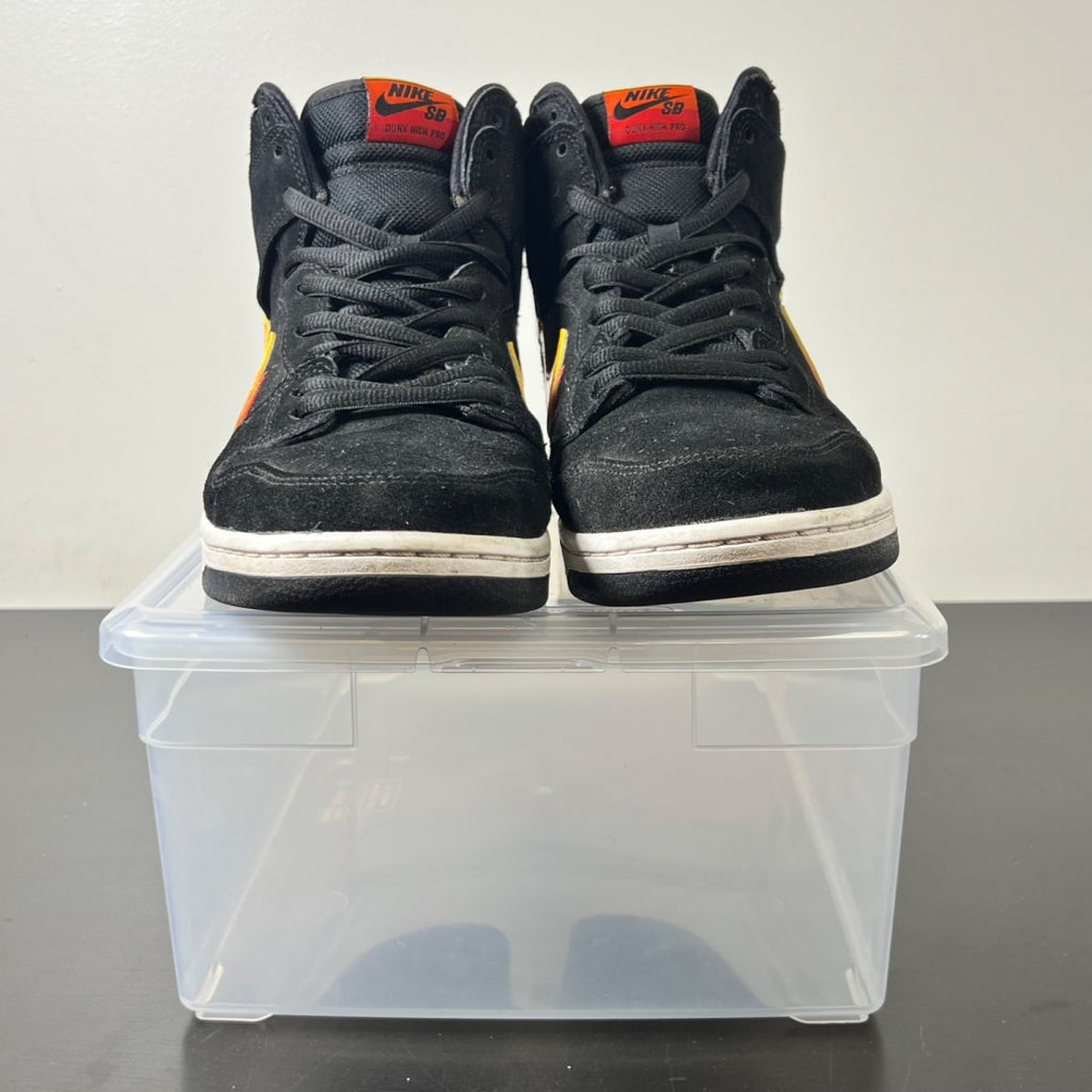 Nike SB Dunk High Truck It 12 (Moderately Worn Pre-Owned)NikeBlack/Yellow-Orange - Image 2