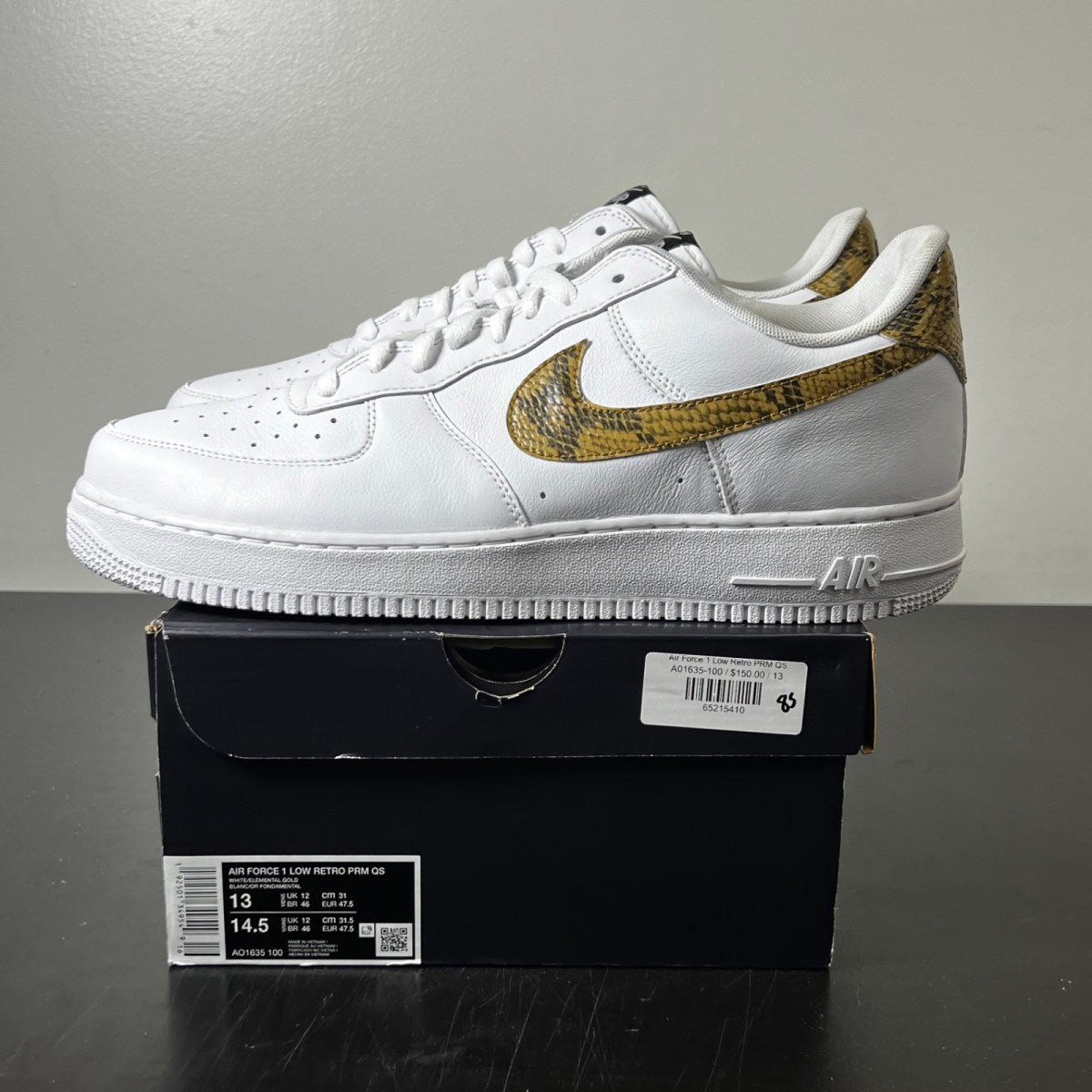 Nike Air Force 1 Low Retro Ivory Snake 13 (Lightly Worn Pre-Owned)Nike - Image 3