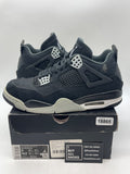 Jordan 4 Retro SE Black Canvas 9 (Heavily Worn Pre-Owned) - Image 1