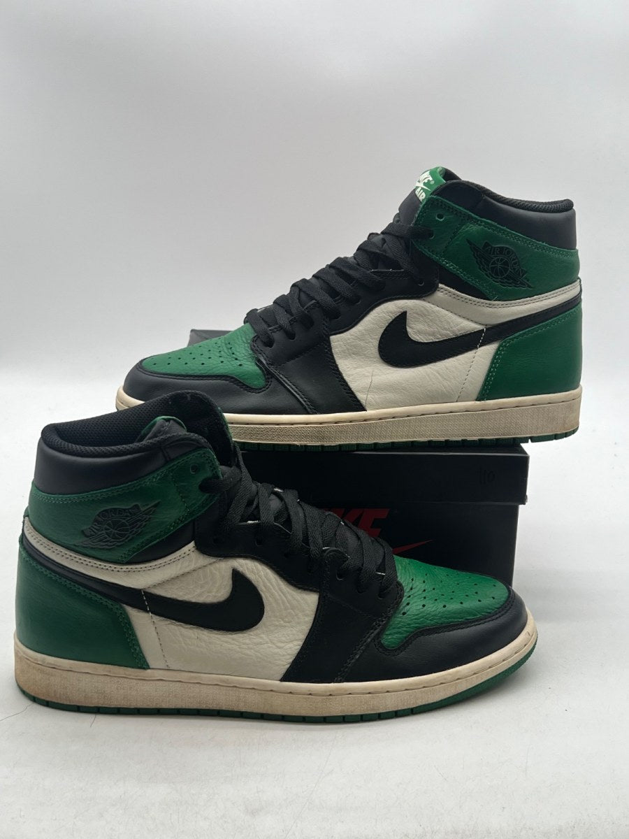 Jordan 1 Retro High Pine Green 12 (Moderately Worn Pre-Owned)JordanPine Green/Sail-Black - Image 1