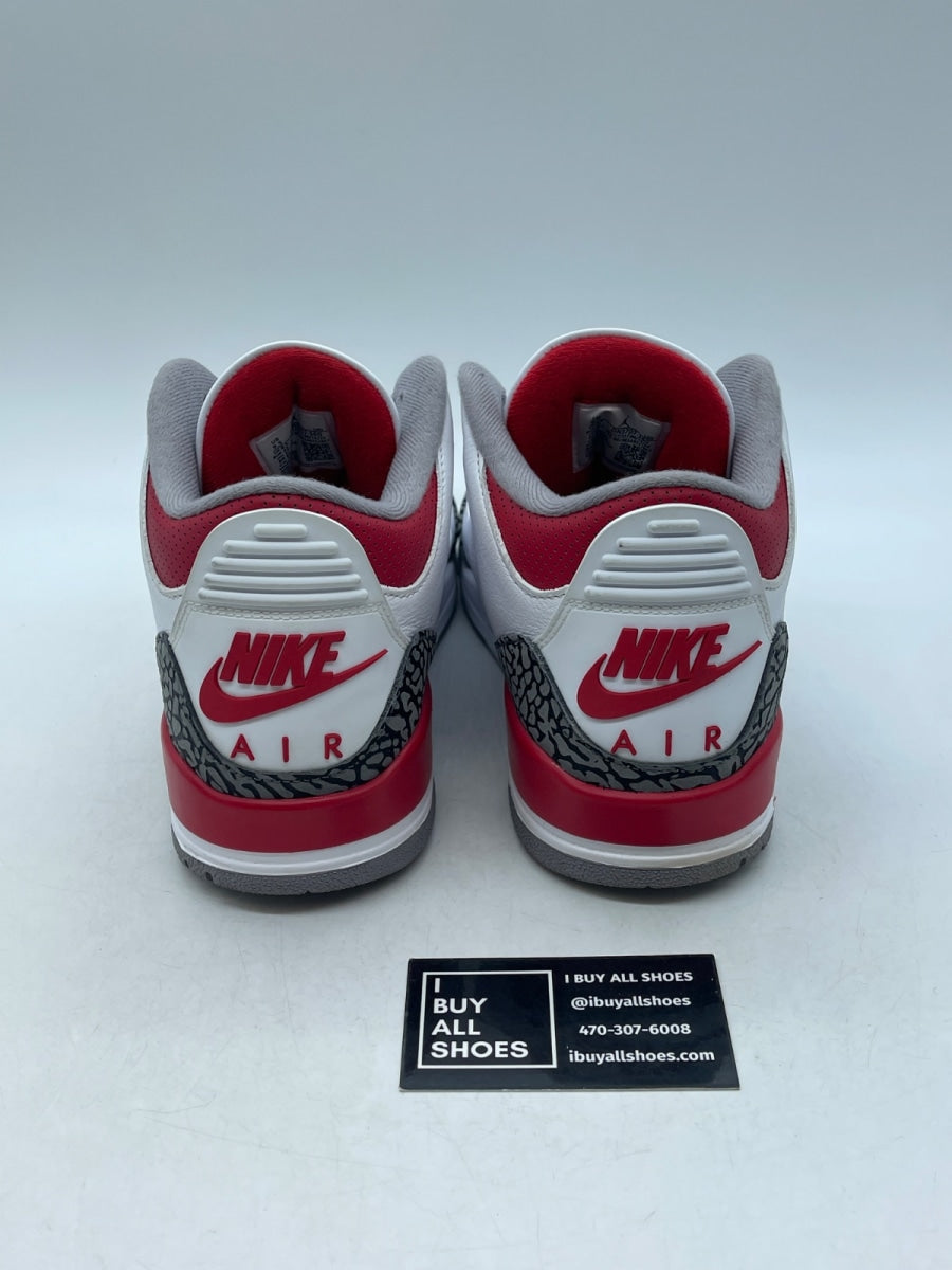 Jordan 3 Retro Fire Red (2022) 9.5 (Moderately Worn Pre-Owned) - Image 3