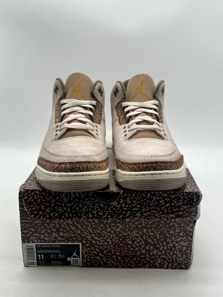 Jordan 3 Retro Palomino 11 (Lightly Worn Pre-Owned)JordanLight Orewood Brown/Metallic Gold/Light British Tan/Palomino - Image 2
