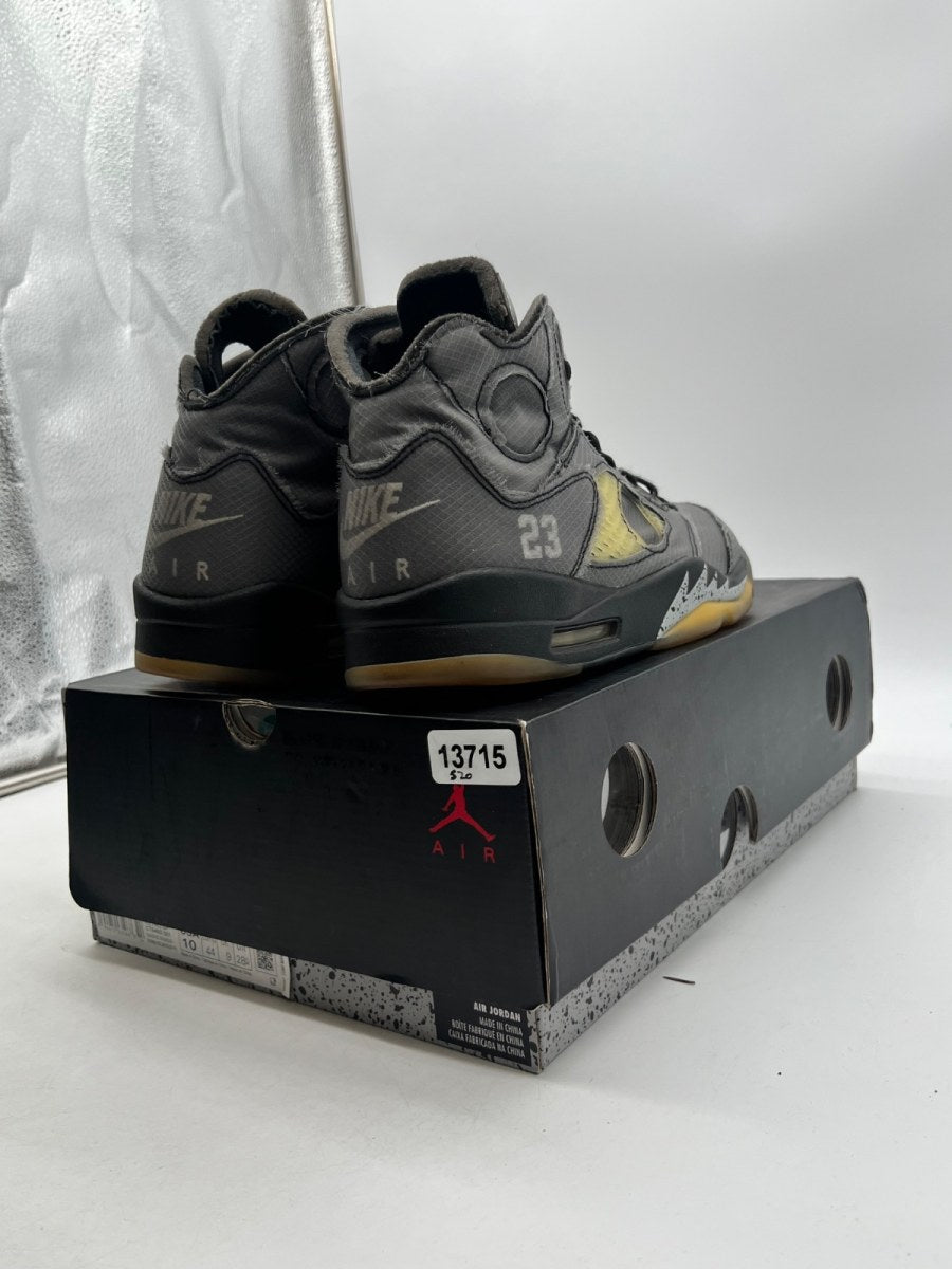 Jordan 5 Retro Off-White Muslin 10 (Moderately Worn Pre-Owned)JordanBlack/Muslin-Fire Red - Image 5