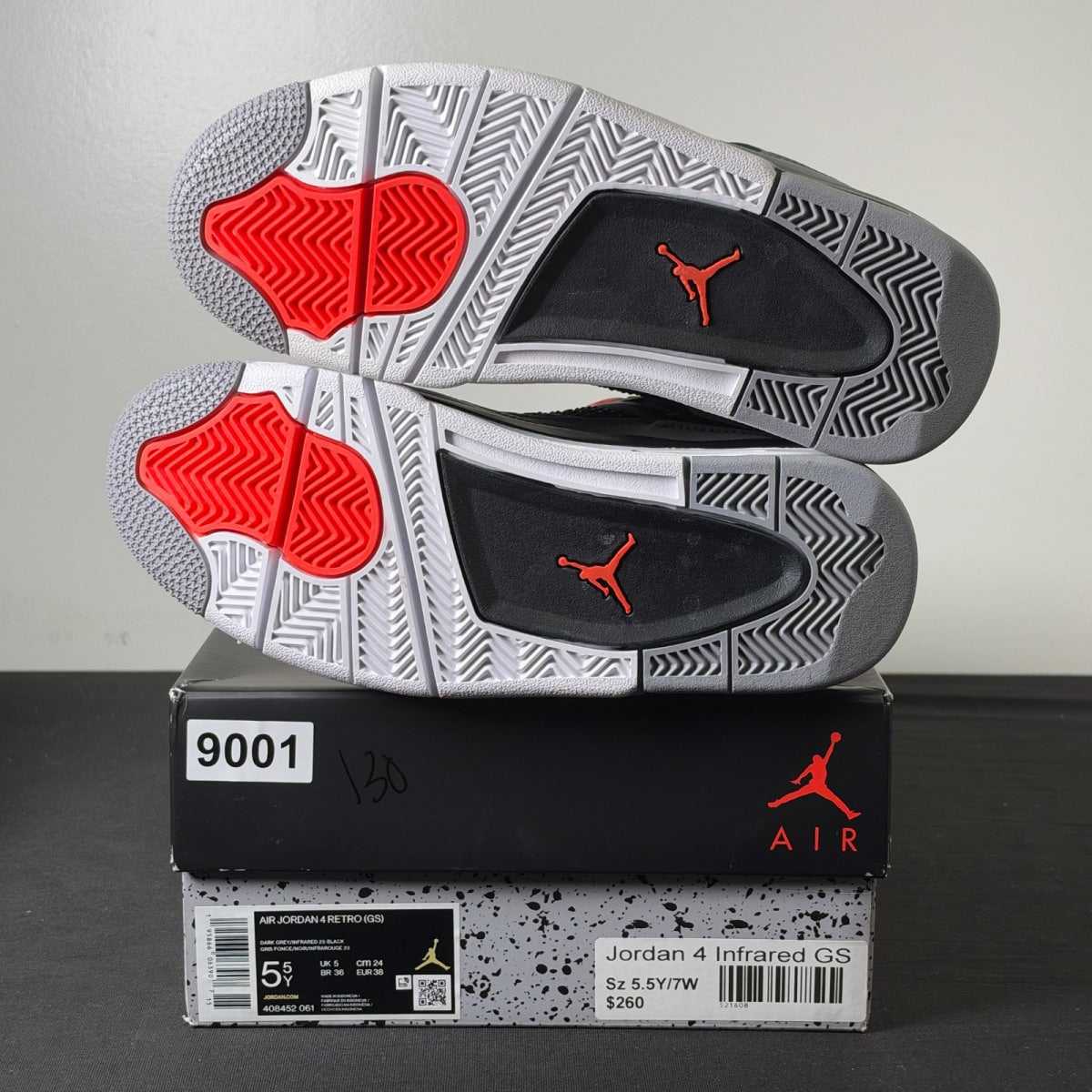 Jordan 4 Retro Infrared (GS) (Size 5.5Y) - Image 4