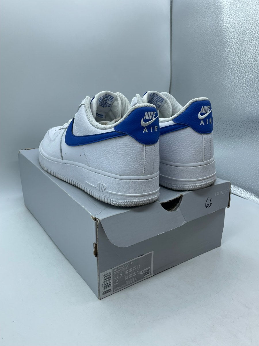 Nike Air Force 1 Low 'White Game Royal' 11.5 (Moderately Worn Pre-Owned) - Image 4