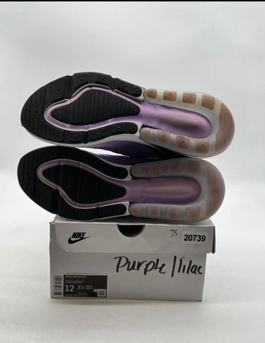 Nike Air Max 270 Lilac (Women's) 12W (Lightly Worn Pre-Owned)NikeLilac/University Blue/Barely Grape/Black - Image 9