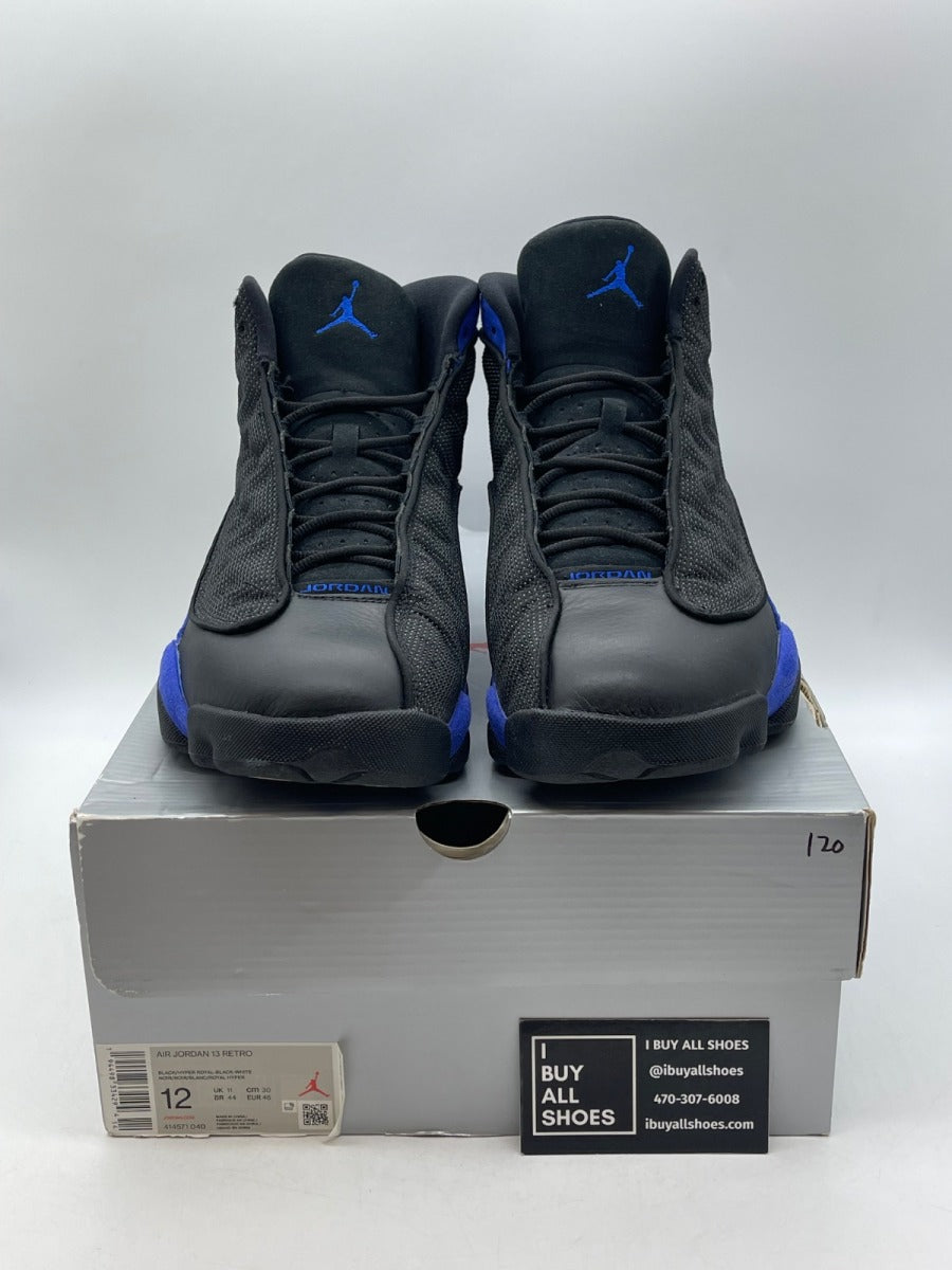 Jordan 13 Retro Black Hyper Royal 12 (Moderately Worn Pre-Owned) - Image 2