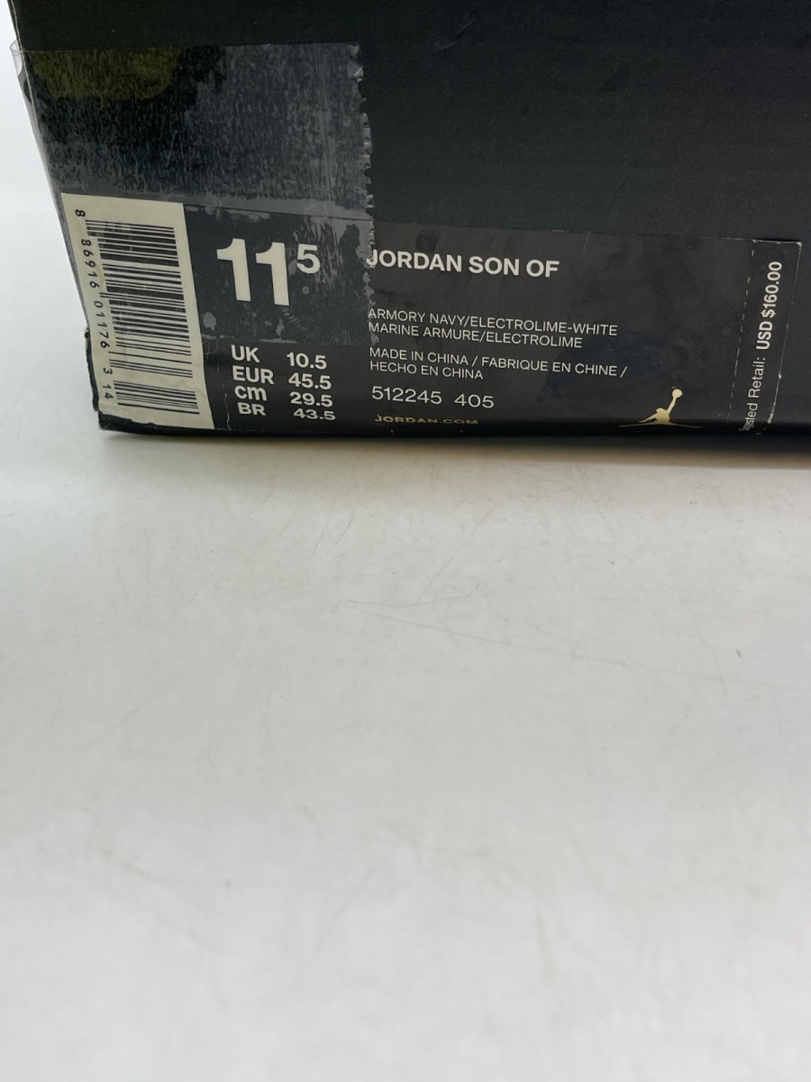Jordan Son Of Armory Navy/Electrolime-White 11.5 (Moderately Worn Pre-Owned)JordanArmory Navy/Electrolime-White - Image 9