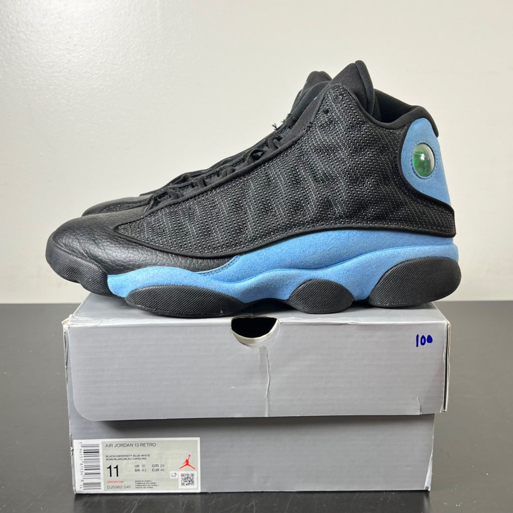 Jordan 13 Retro Black University Blue 11 (Moderately Worn Pre-Owned)JordanBlack/University Blue/White - Image 3