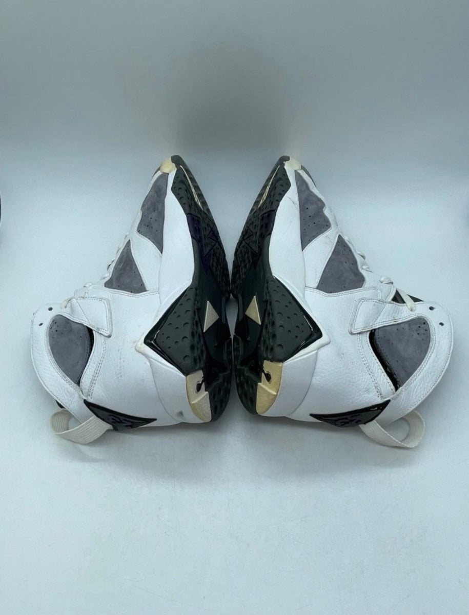 Jordan 7 Retro Flint 13 (Heavily Worn Pre-Owned)JordanWhite/Varsity Purple-Flint Grey - Image 6