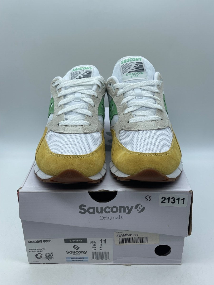 Saucony Shadow 6000 'White Green Mustard' 11 (Moderately Worn Pre-Owned) - Image 2