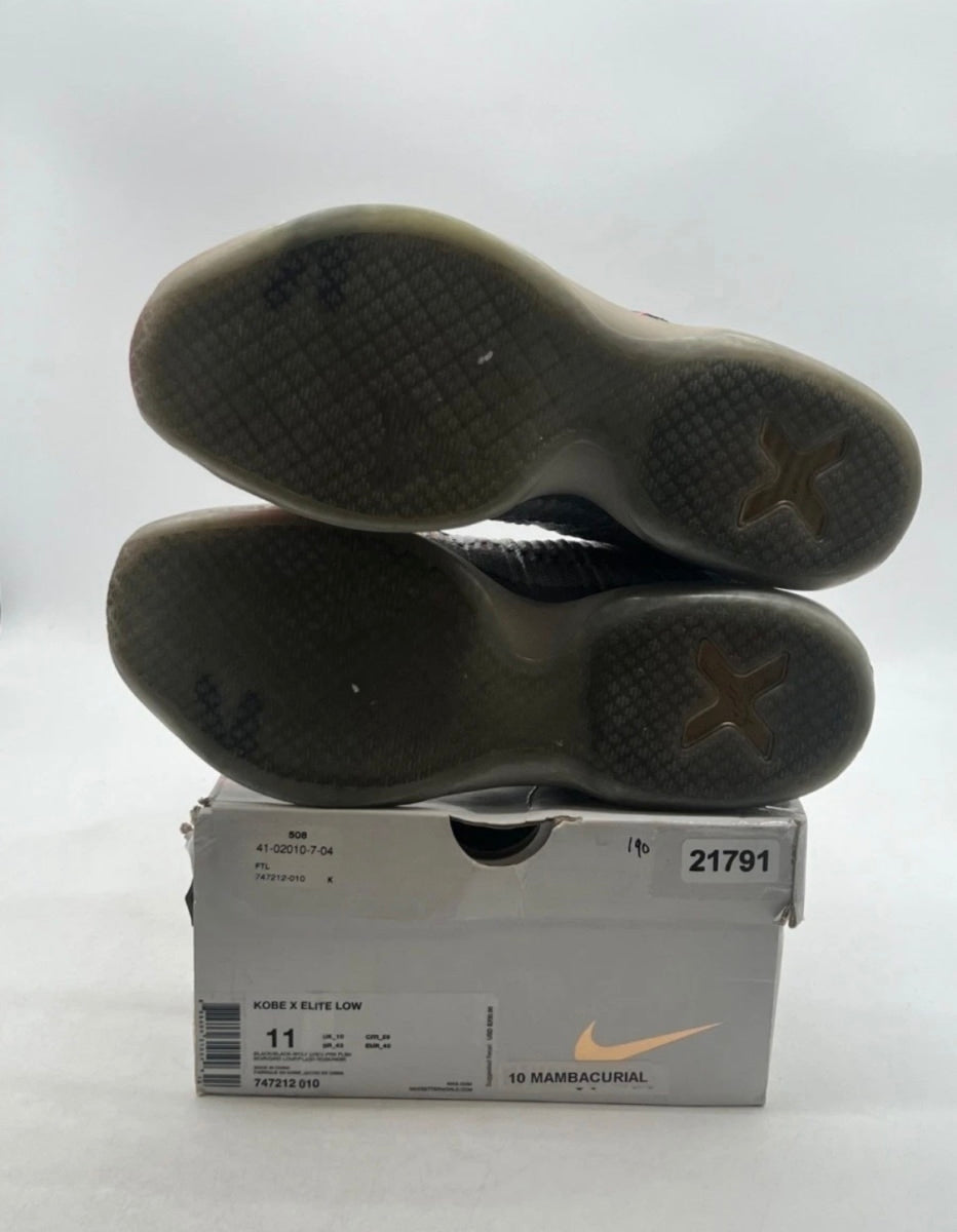 Nike Kobe 10 Elite Mambacurial 11 (Moderately Worn Pre-Owned)NikeBlack/Black-Wolf Grey-Pink Flash - Image 8