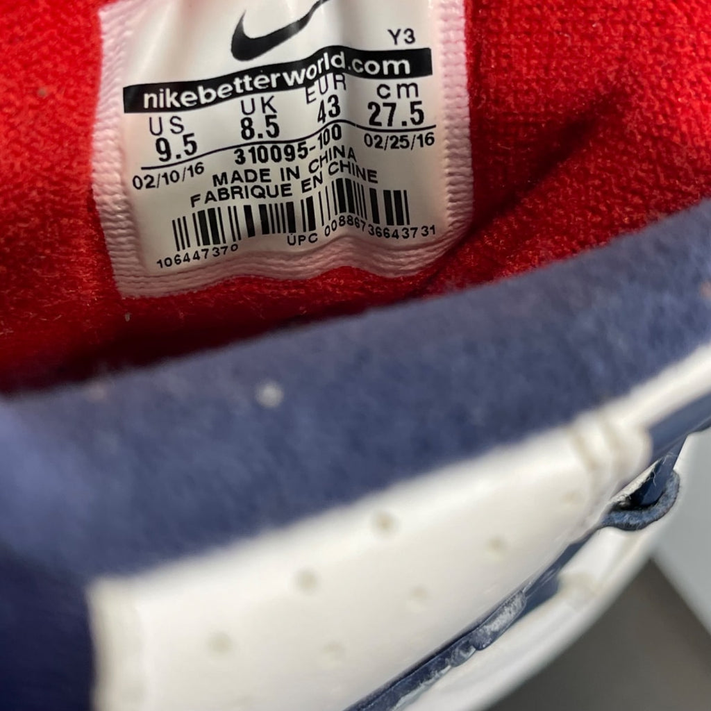 Nike Air Force 180 Olympic 9.5 (Moderately Worn Pre-Owned)NikeWhite / Midnight Navy - Metallic Gold - Image 7