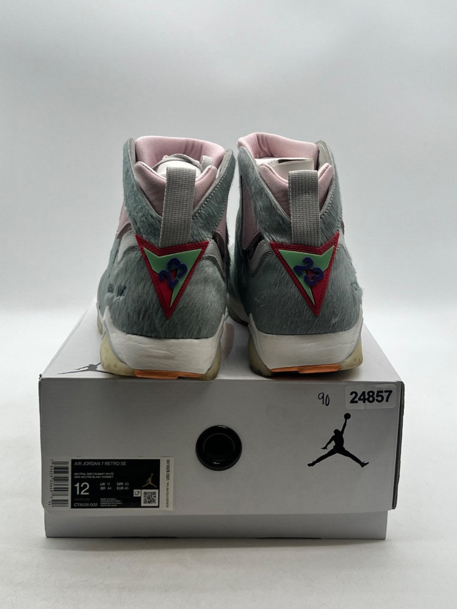 Jordan 7 Retro Neutral Grey 12 (Lightly Worn Pre-Owned)JordanNeutral Grey/Summit White-Pink Foam-Summit White - Image 3