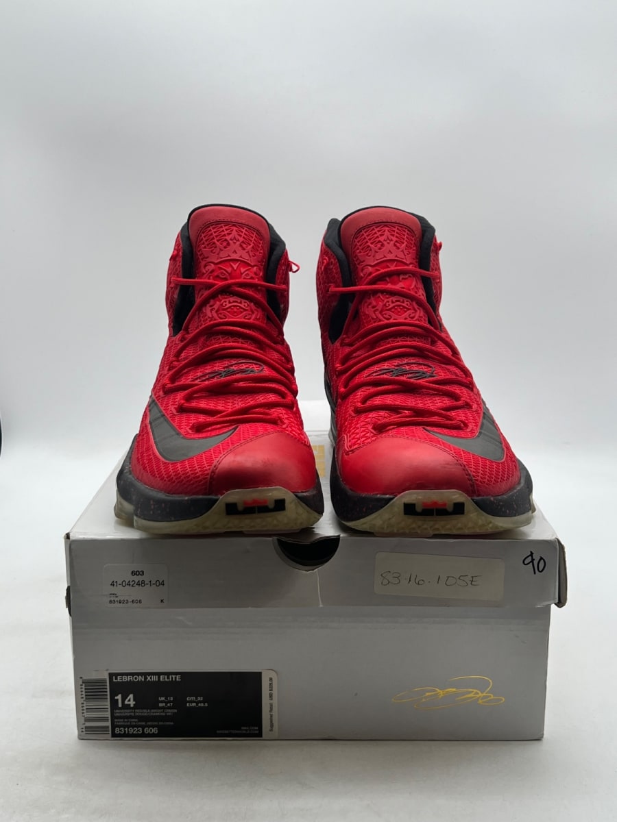 Nike LeBron 13 Elite University Red 14 (Moderately Worn Pre-Owned) - Image 2